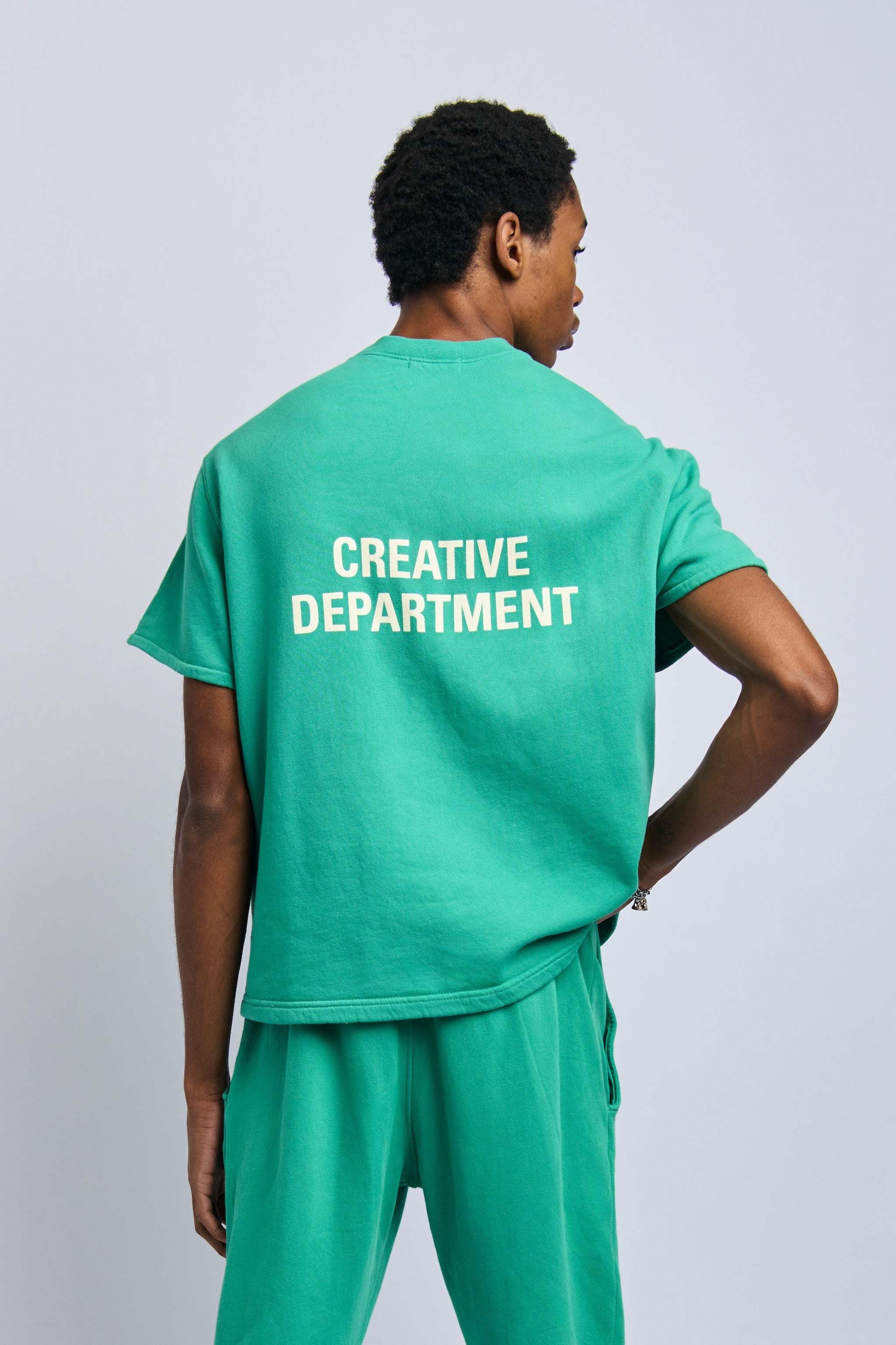 Creative Department Cloudfleece Oversized Tee, Digital Green