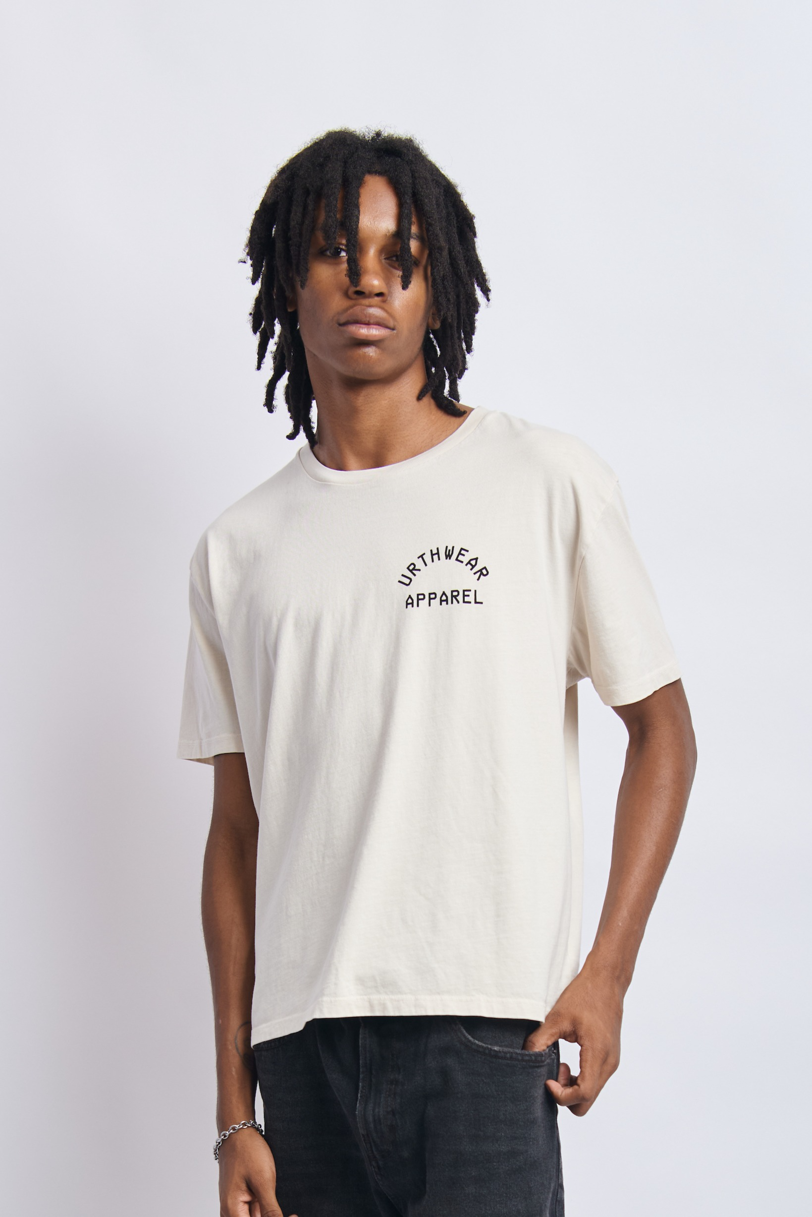 Logo Midweight Relaxed Tee, Cosmic Sand