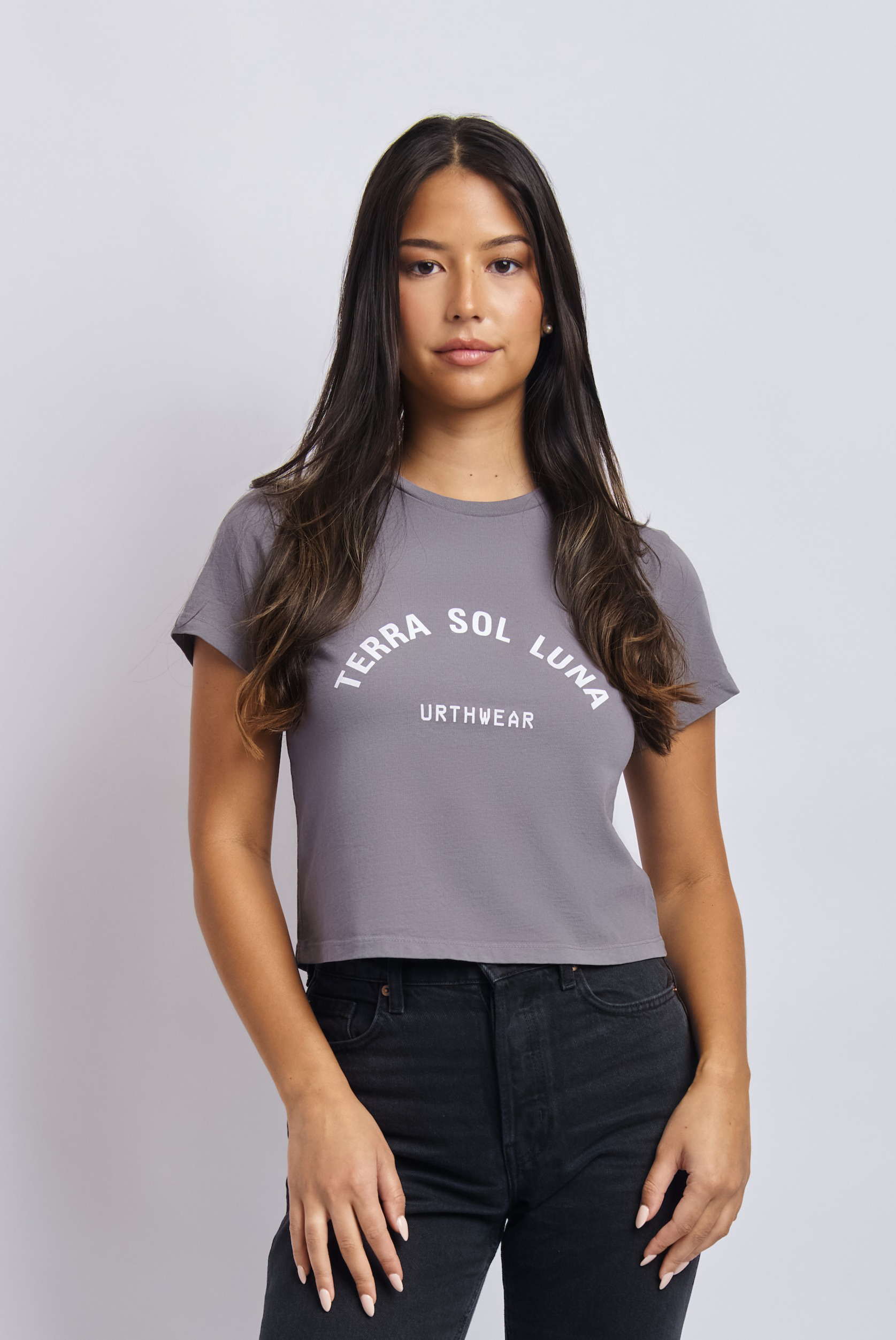 Terra Sol Luna Midweight Crew Tee, Gravel Grey