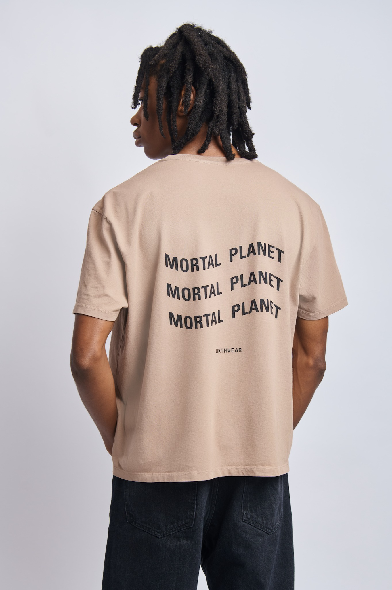 Mortal Planet Relaxed Tee, Desert Clay