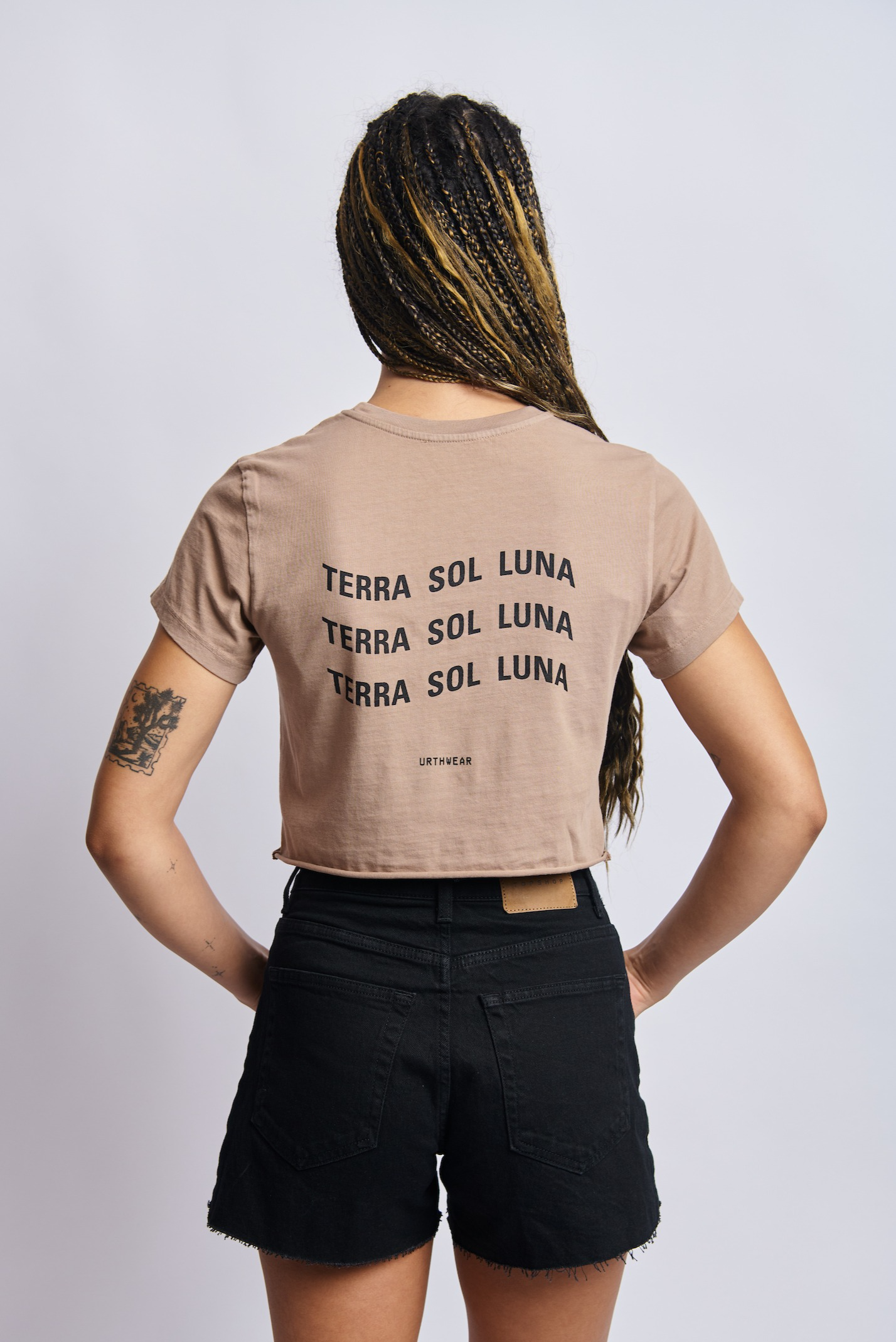 Terra Sol Luna Midweight Cropped Tee, Desert Clay