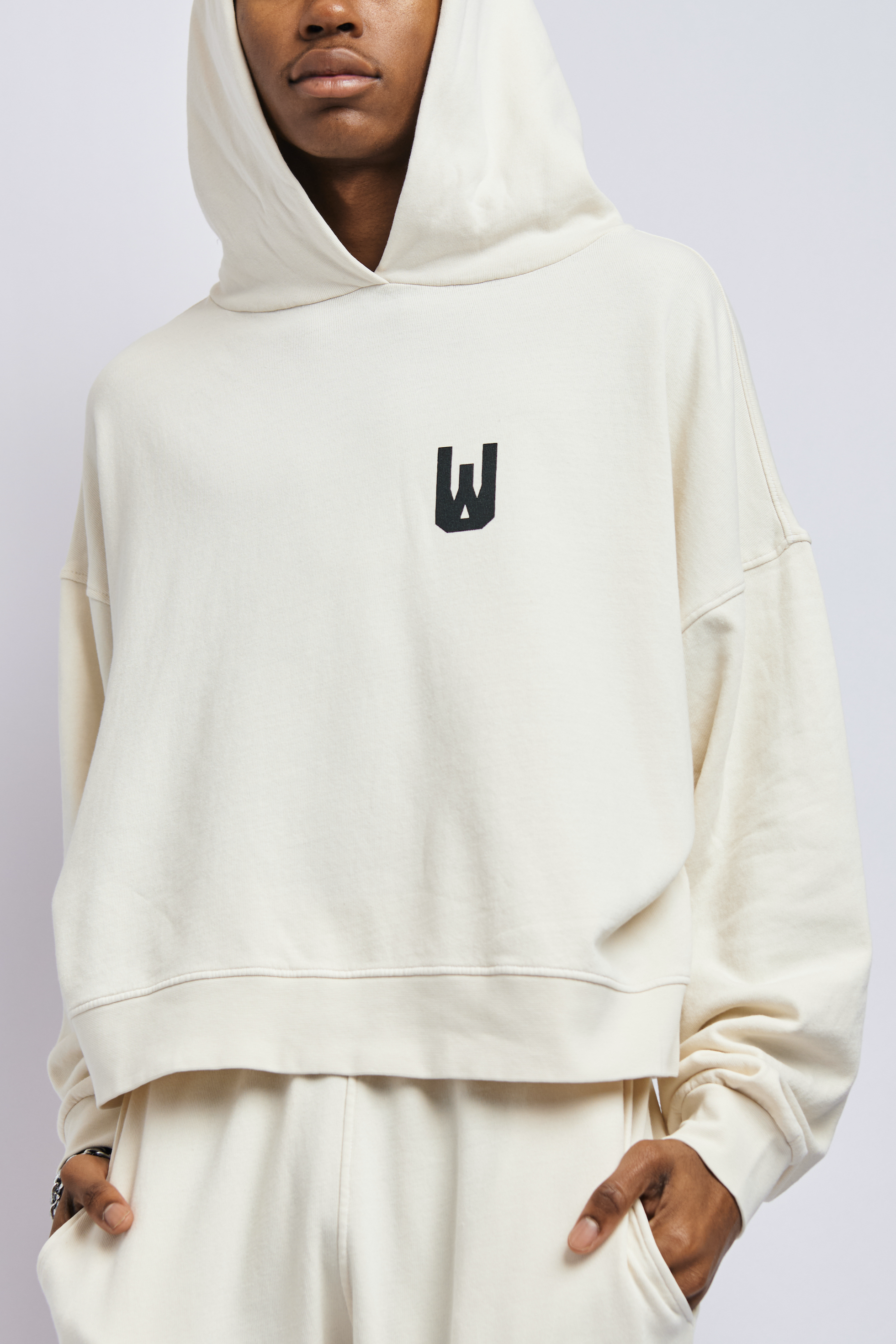 Tシャツ・カットソー HUECLOSET DIRTY SUITE Men's Organic Cotton Cloudfleece Relaxed Cropped Comfort