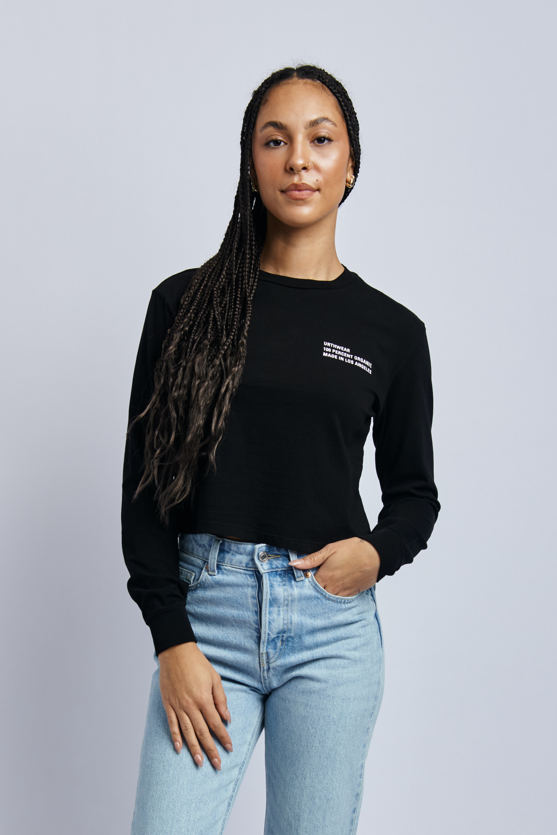 Women's Organic Origins Long Sleeve, Super Black