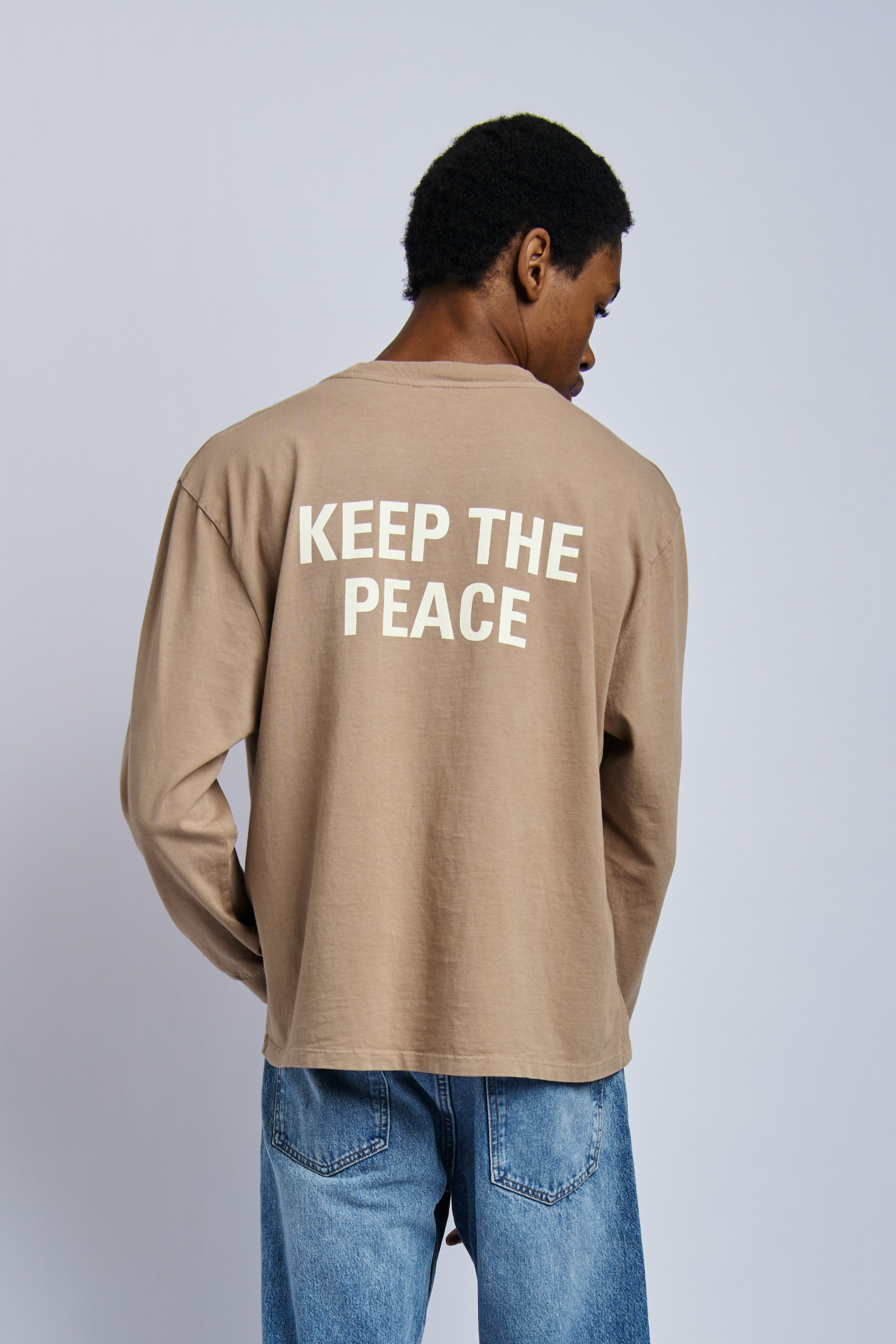 Keep The Peace Midweight Relaxed Long Sleeve, Desert Clay