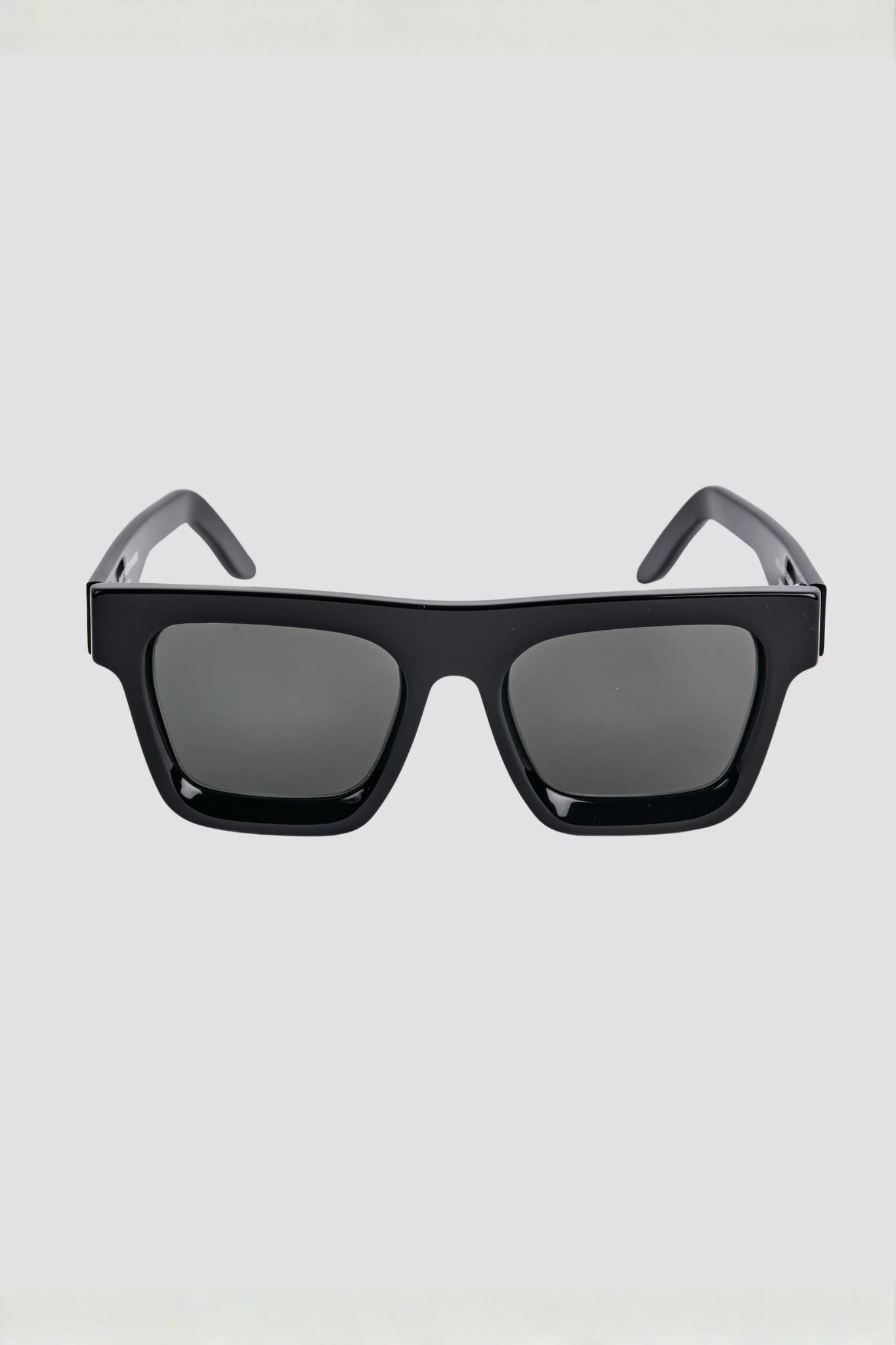 Bioplastic Squared Sunglasses, Phantom Black