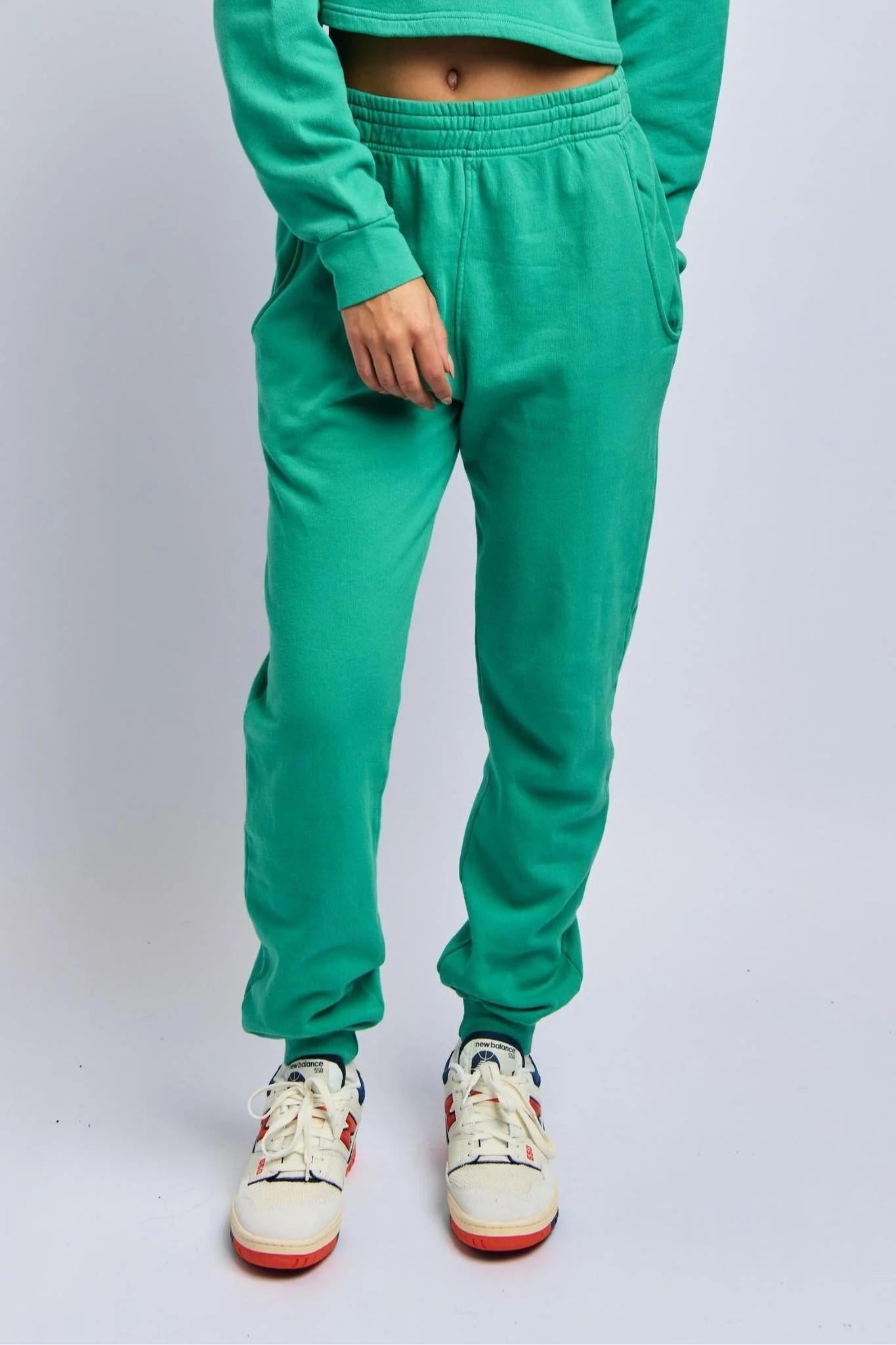 Women's Lightweight Relaxed Sweatpants, Digital Green