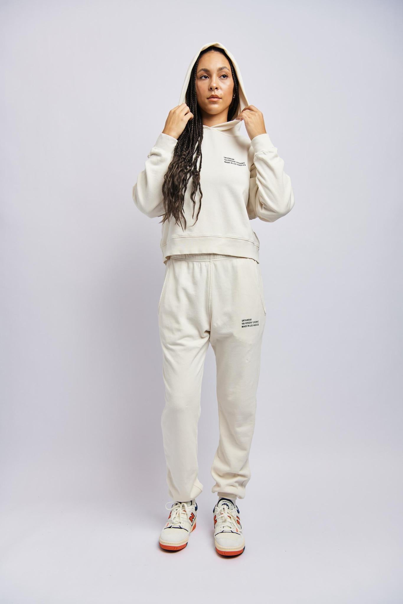 Women's Organic Cotton Cloudfleece Origins Print Cropped