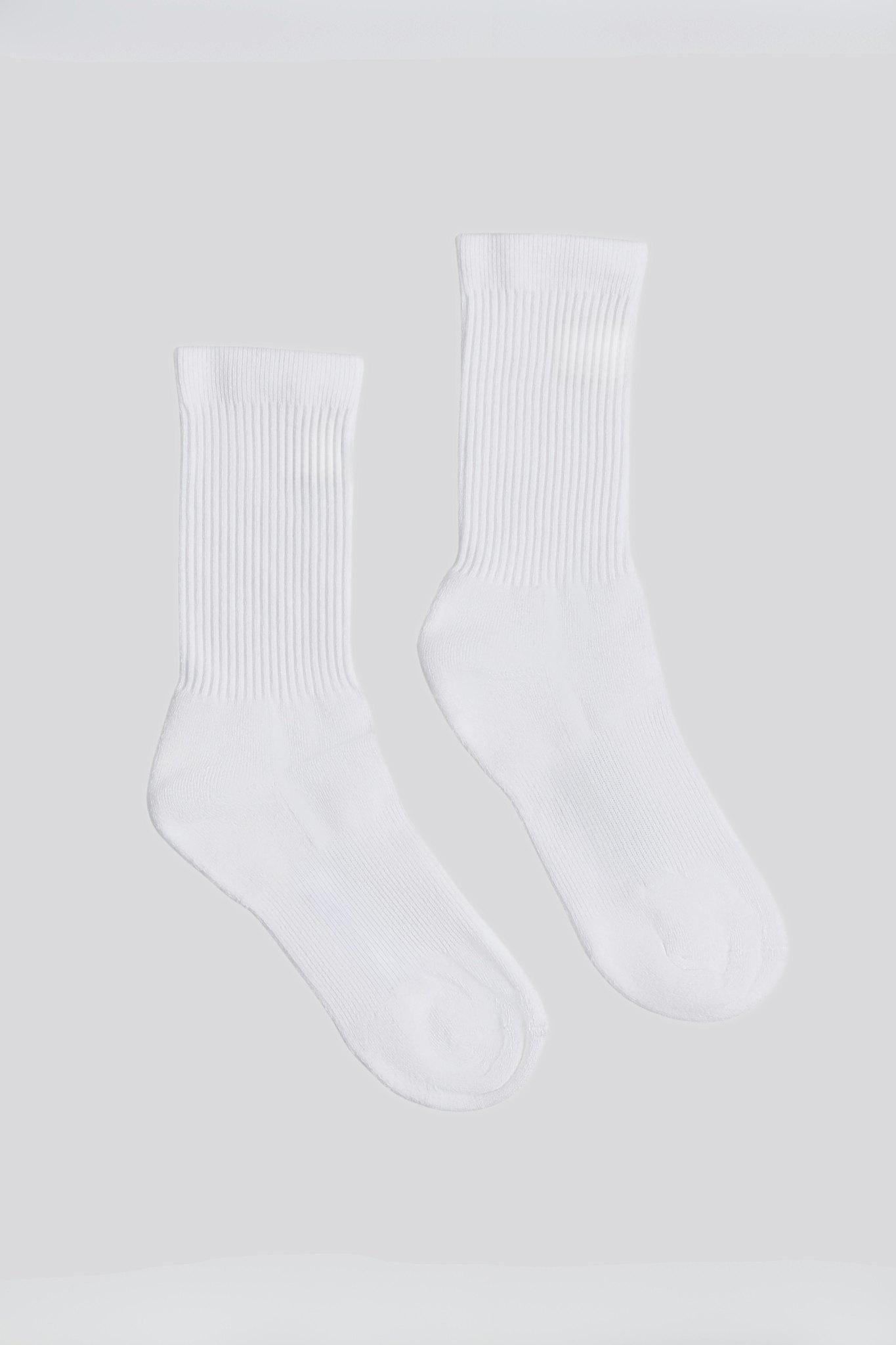 Softknit Crew Socks, White