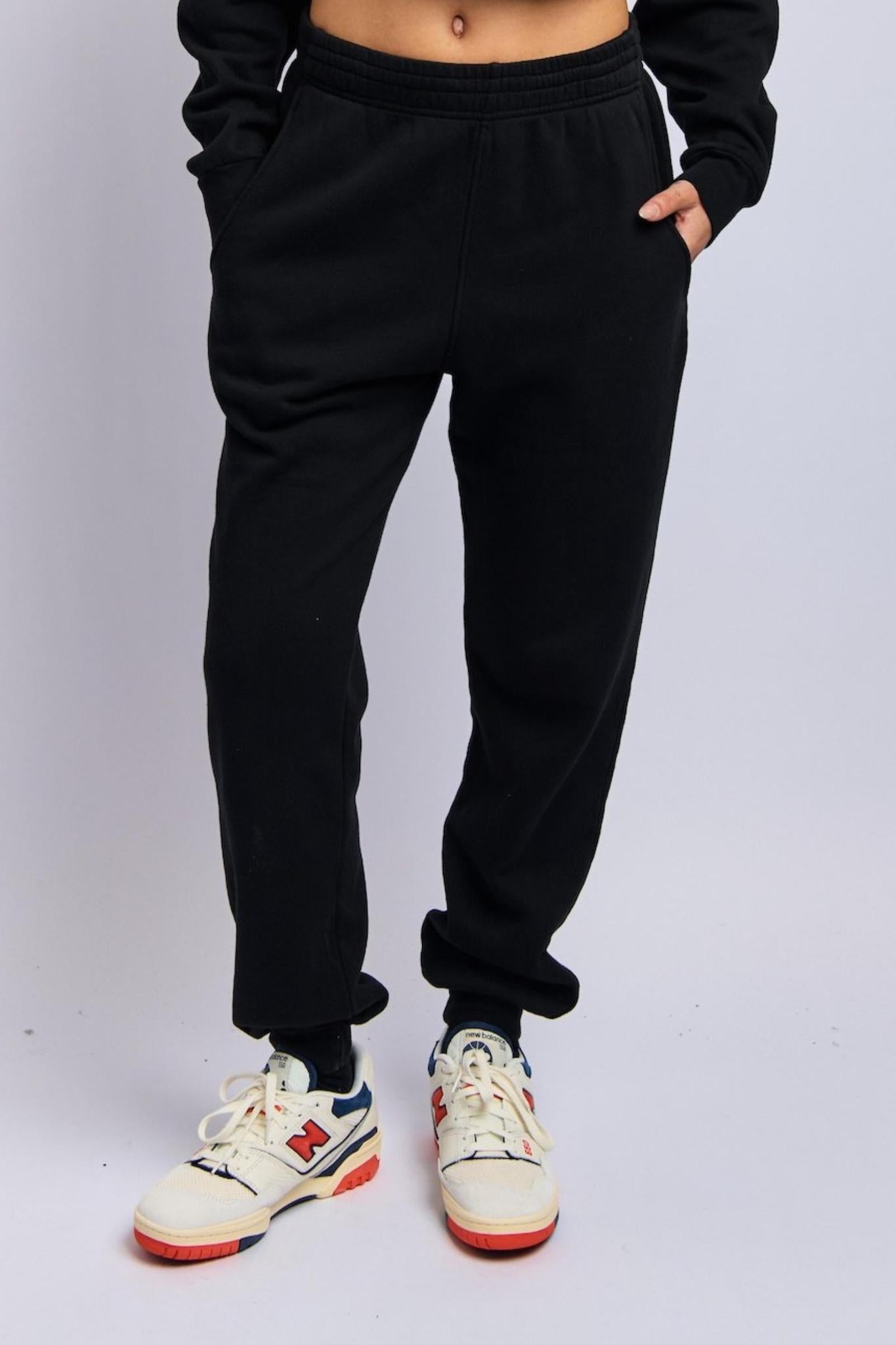 Women's Organic Sweatpants, Super Black