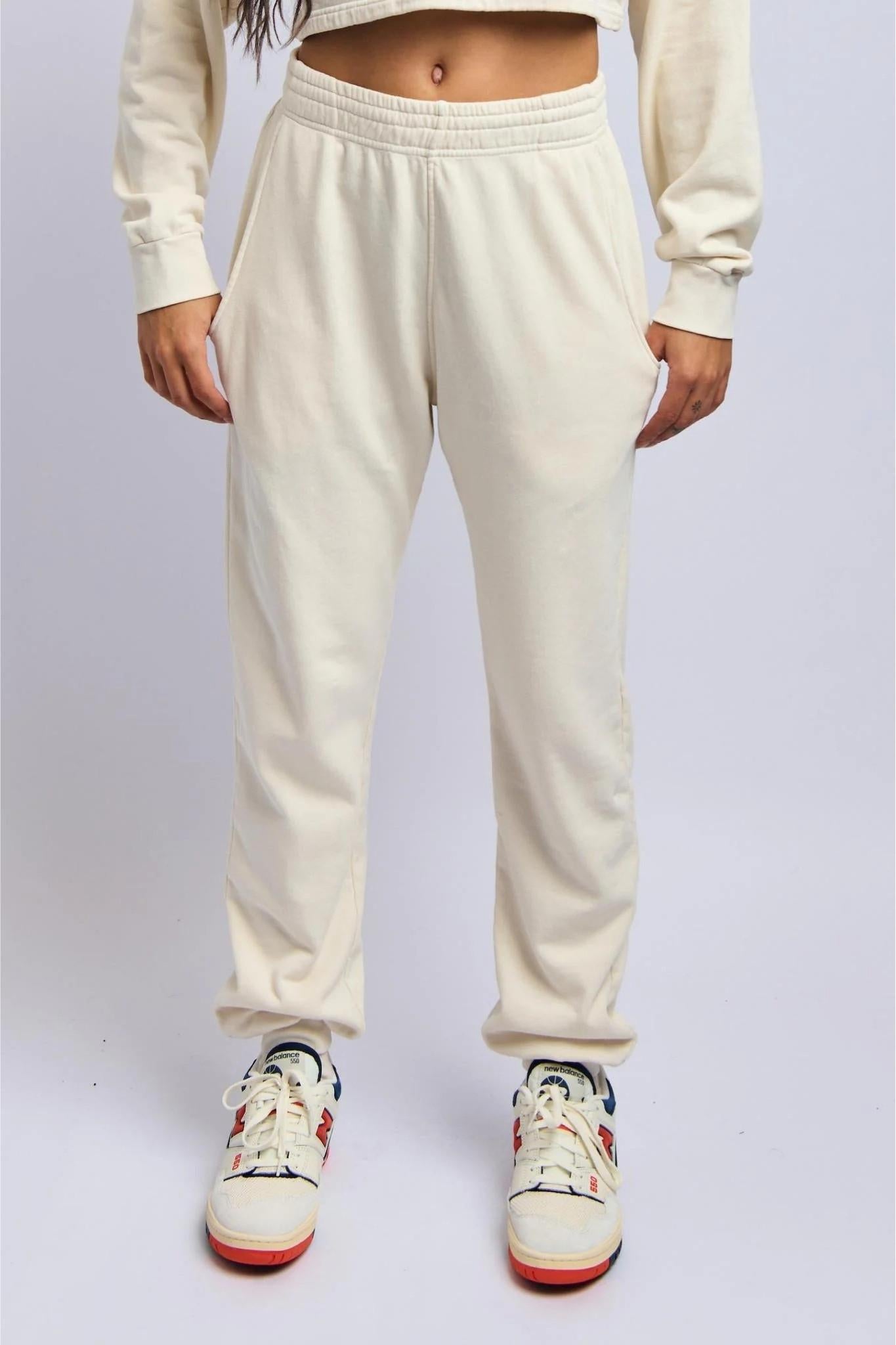 Women's Lightweight Relaxed Sweatpants, Alabaster White