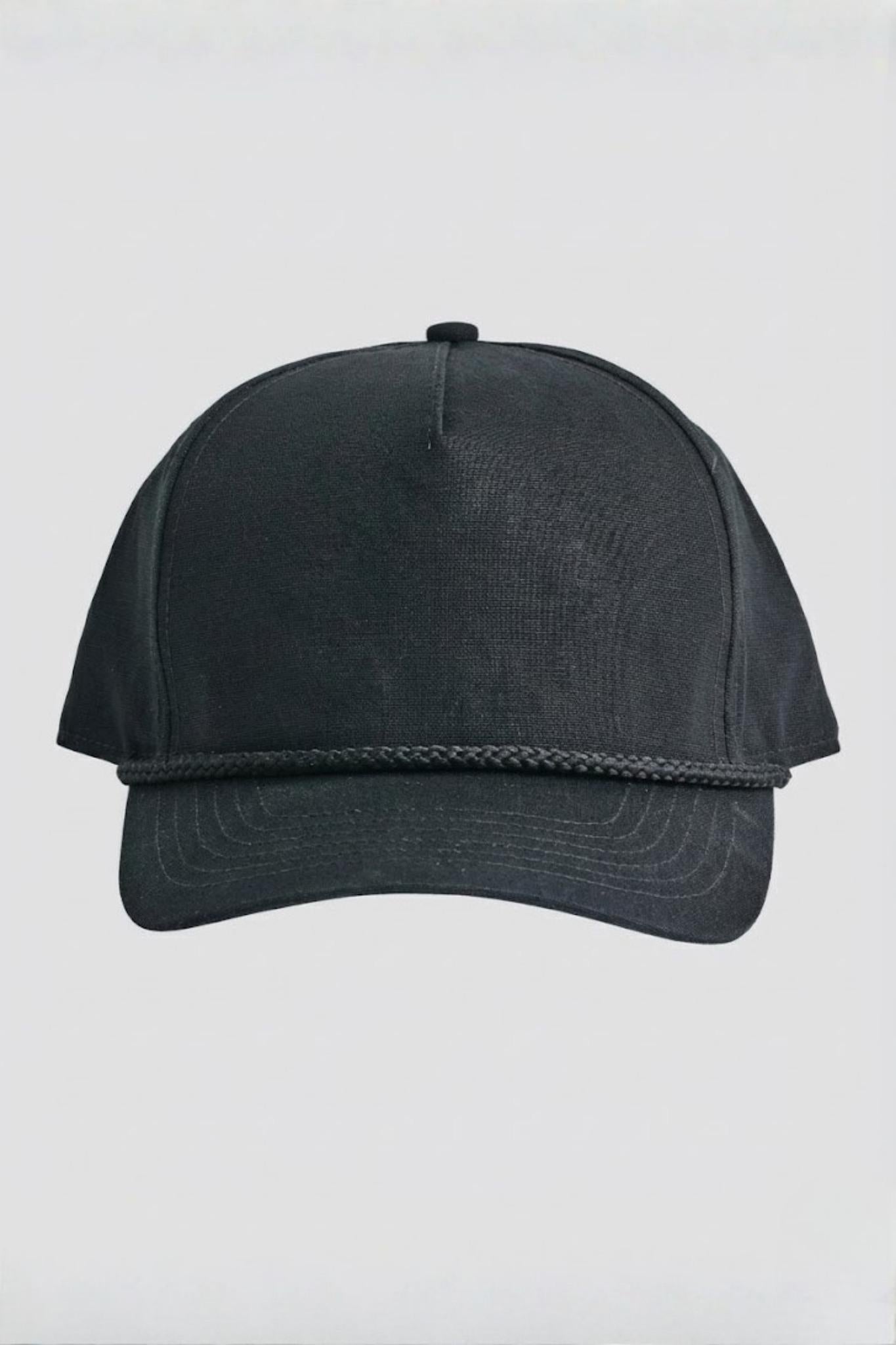 Roped Aviator Cap, Stealth Black