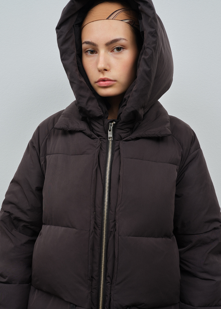 Lourdes Puffer Coat, Black by Embassy Of Bricks And Logs - Eco Conscious 