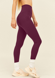 High-Rise Compressive Leggings, Plum by Girlfriend Collective - Ethical