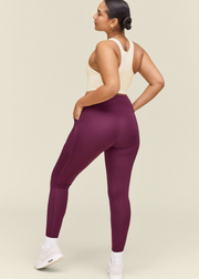 High-Rise Compressive Pocket Leggings, Plum by Girlfriend Collective - Eco Friendly