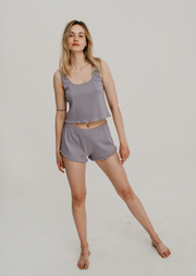Shorts 09/06, Lilac Grey by Nago - Sustainable