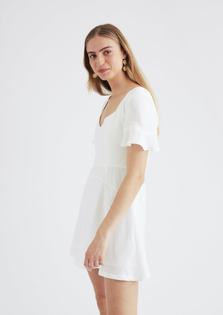 Gretel Dress, White by Jillian Boustred - Eco Conscious