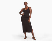 West Dress, Black Organic Rib by Vitamin A - Ethical 
