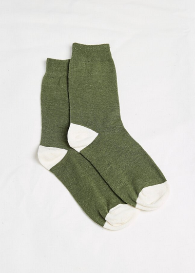Daily Socks Thin, Olive by Hemp Clothing Australia - Sustainable