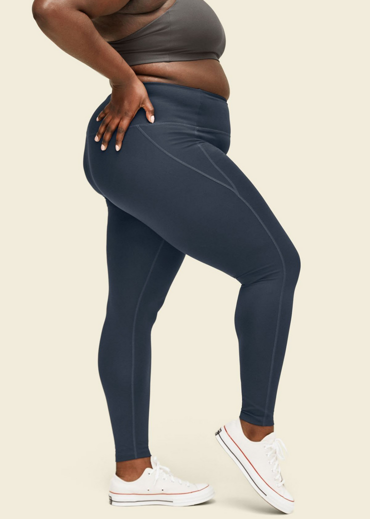 High-Rise Compressive Leggings, Midnight by Girlfriend Collective - Ethical