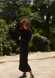 Frankie Knit Midi Dress, Black