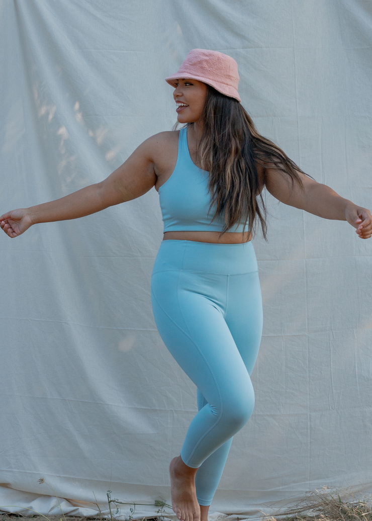 High-Rise Compressive Leggings, Sky by Girlfriend Collective - Ethical