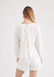 Milly Blouse, White by Jillian Boustred - Eco Conscious