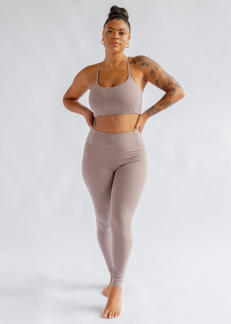 Seamless Highrise Leggings, Heather Cocoon