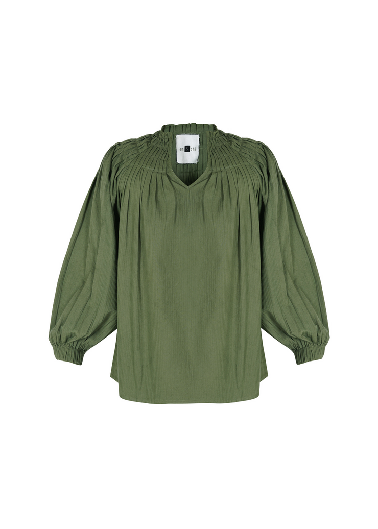 Sage Pleated Top, Sage by Em & Shi - Ethical