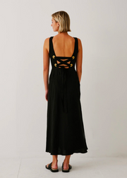 Ingrid Midi Dress, Black