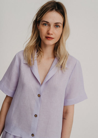 Linen Shirt 10/07, Lavender by Nago - Sustainable