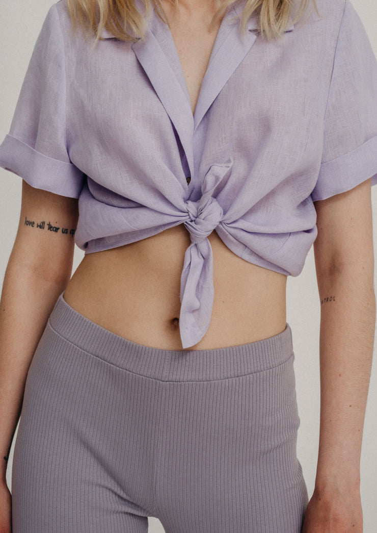 Linen Shirt 10/07, Lavender by Nago - Eco Conscious 