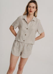Linen Shirt 10/07, Oatmeal by Nago - Ethical 