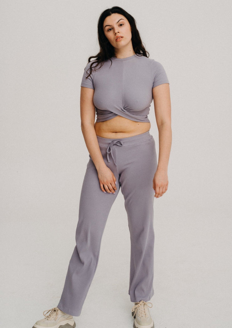 Crop Top 9/11, Lilac Grey by Nago - Ethical