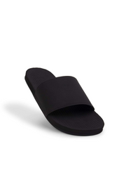 Mens Sandals Slides ESSNTLS, Black / Black by Indosole - Sustainable