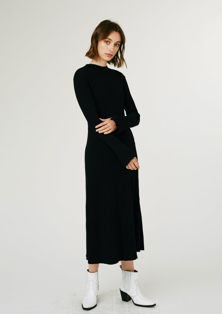 Spencer Knit Dress, Black by Jillian Boustred - Sustainable