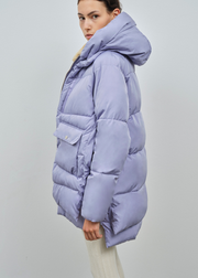 Lyndon Puffer Jacket, Lilac Blue by Embassy Of Bricks And Logs - Eco Friendly 