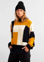 Rutbo Blocks Sweater, Multi Color