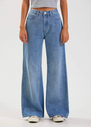 Gigi Highrise Flare Jeans, Worn Blue