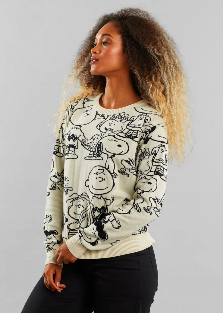 Arendal Peanuts AOP Sweater, Off-White