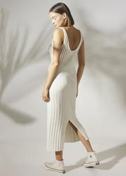 Alma Knit Dress, White by Rue Stiic - Eco Friendly 