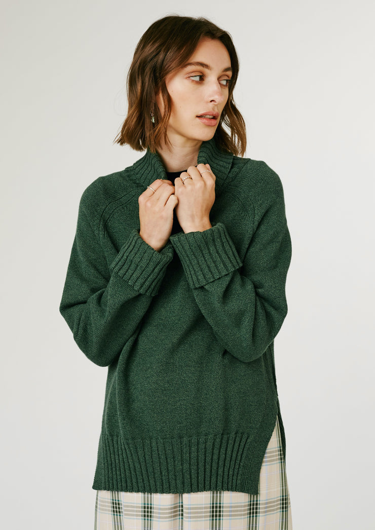 Stacey Knit Jumper, Green by Jillian Boustred - Carbon Neutral