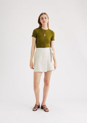Gemma Wrap Skirt, Natural by Jillian Boustred - Ethical