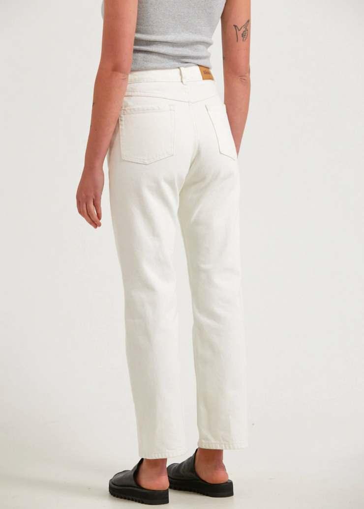 Violet Highrise Straight Leg Jeans, Off White