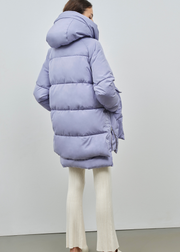 Lyndon Puffer Jacket, Lilac Blue by Embassy Of Bricks And Logs - Fair Trade