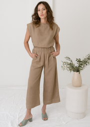 Everyday Crop Pant, Mocha by Laude The Label - Ethical 