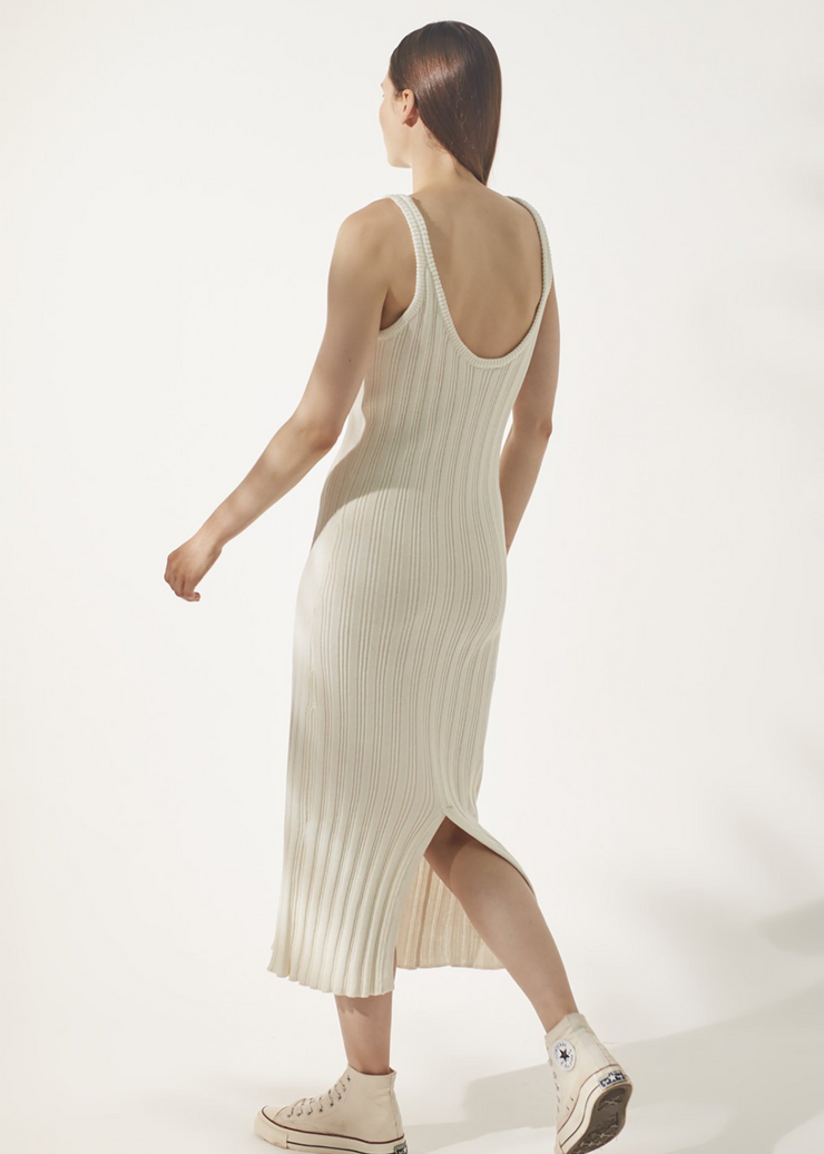 Alma Knit Dress, White by Rue Stiic - Carbon Neutral 