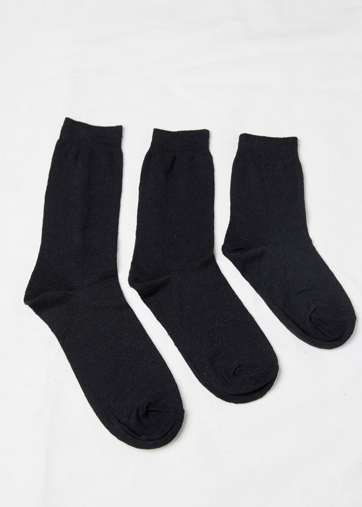 Daily Socks Thin, Black by Hemp Clothing Australia - Ethical