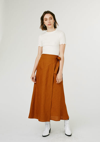 Sienna Wrap Skirt, Amber by Jillian Boustred - Sustainable