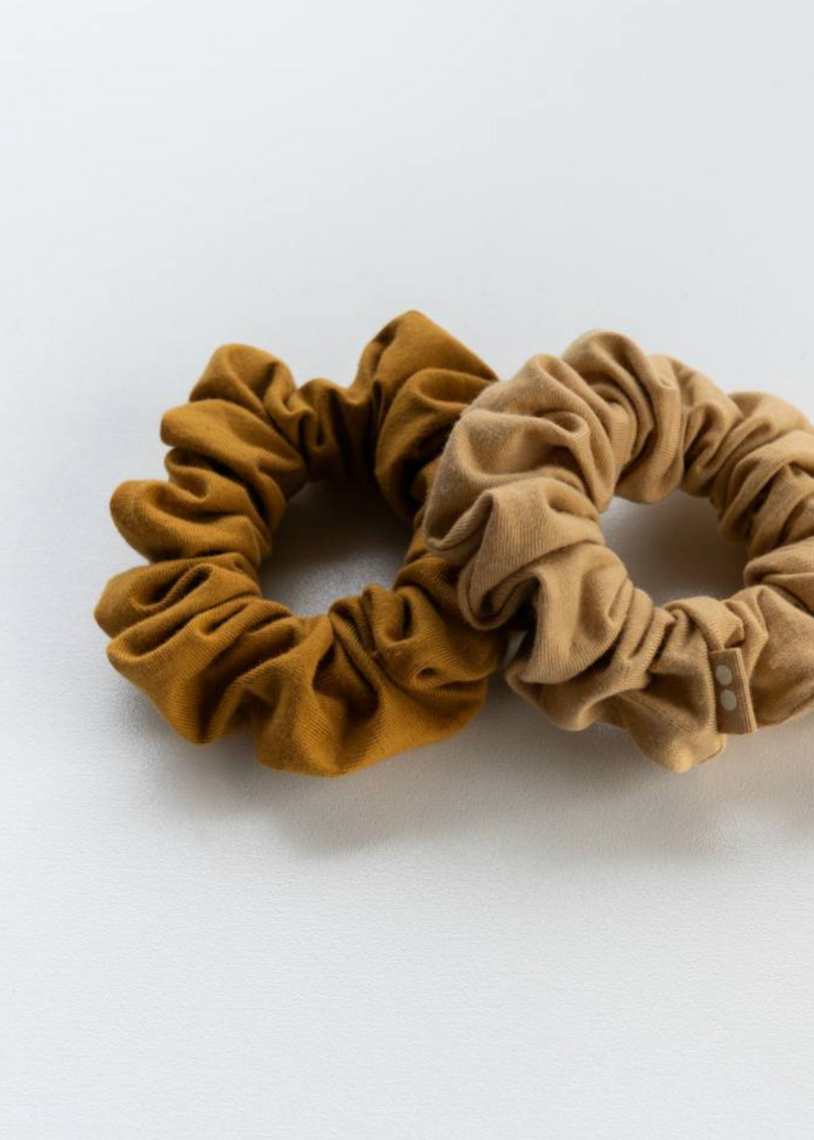 Organic Scrunchies, Gold Sand by Kooshoo - Ethical