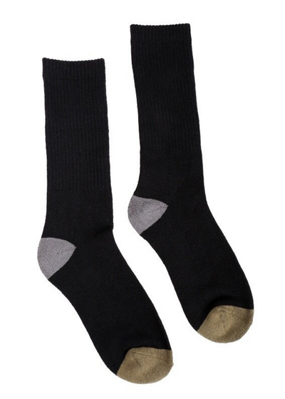 Crew Socks Thick, Black by Hemp Clothing Australia - Sustainable